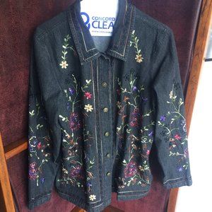 Embroidered Denim Womens shirt, overshirt